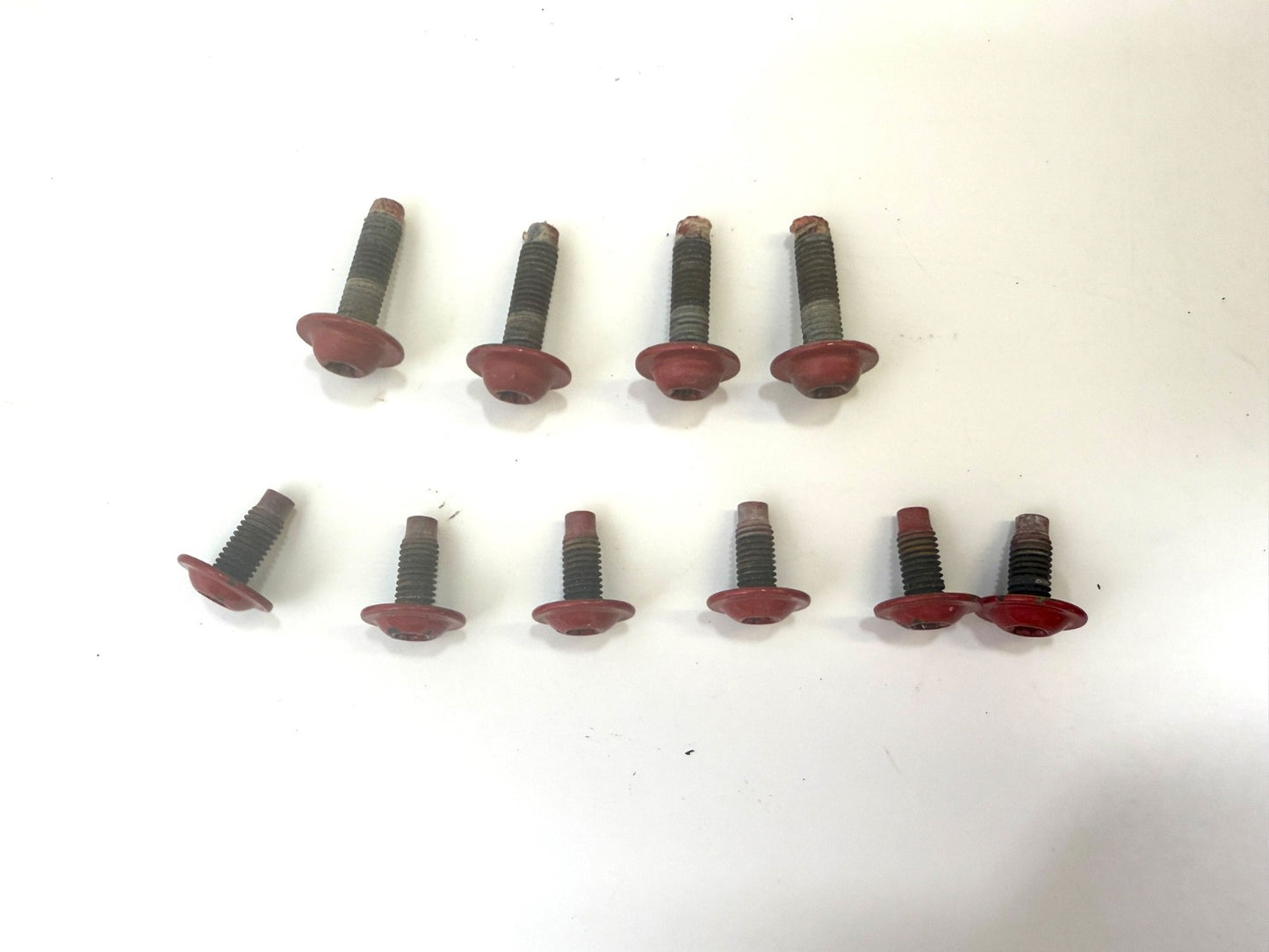 97-06 FLAME RED PYR Hood Hinges Factory Pair Jeep TJ Wrangler includes Bolts3