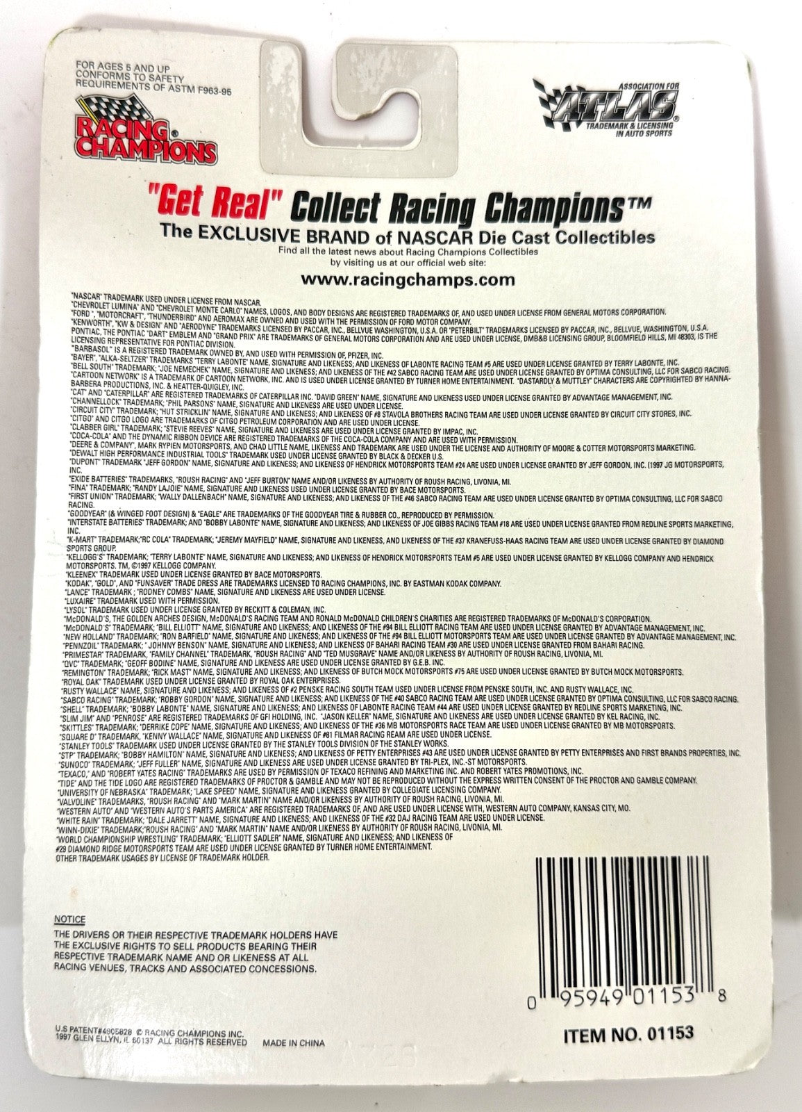1997 Edition Racing Champions Jeff Gordon #24 NASCAR Stock Car 1:64 Scale1