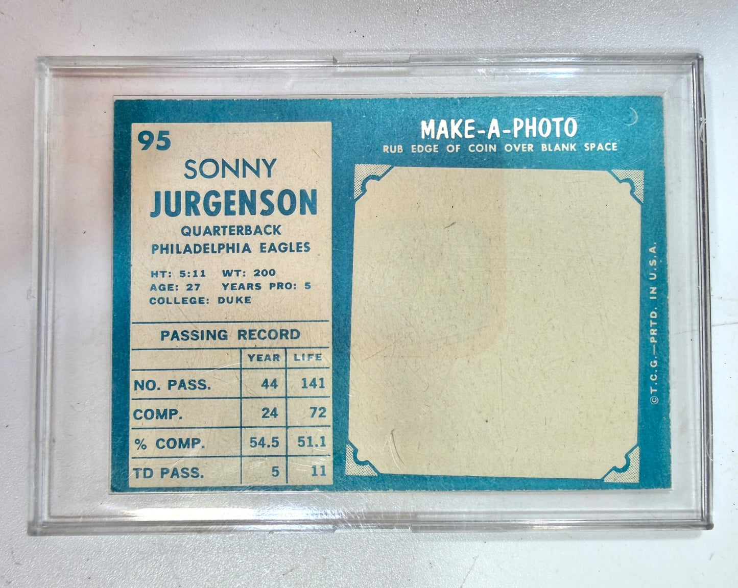1961 Topps - Sonny Jurgensen #951