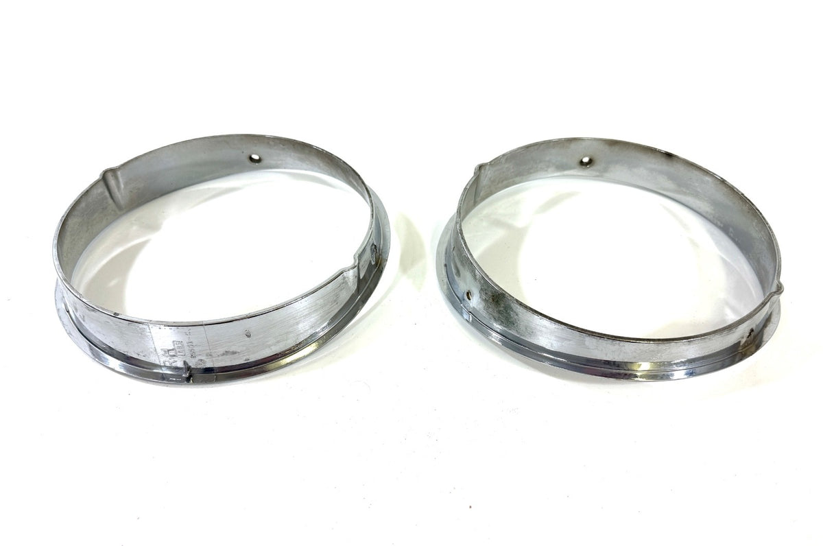 Jeep Wrangler TJ 1997-2006 OEM Chrome RH and LH Headlight Trim Rings Bezels7