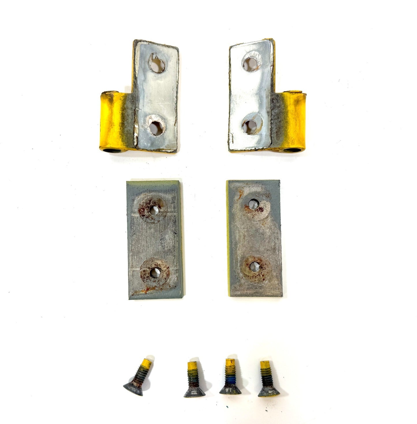 Jeep TJ Wrangler OEM Lower Door Hinges SOLAR YELLOW (PYH) 97- 06 with Screws2