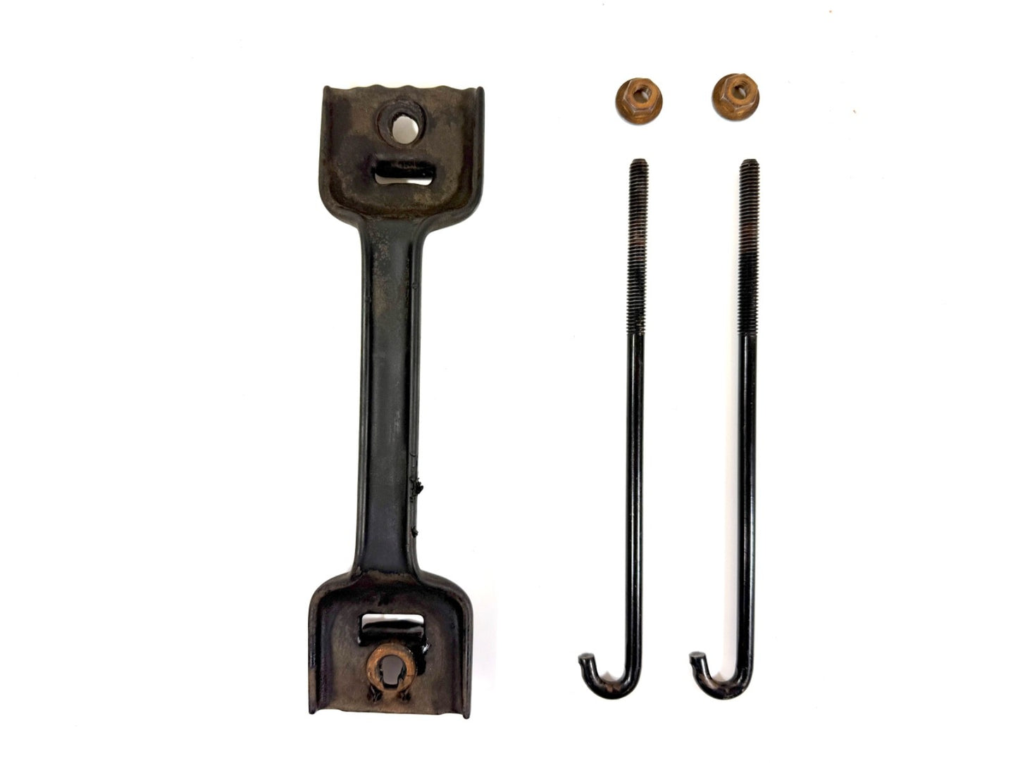 Jeep Wrangler TJ 1997-2006 OEM Battery Tray Hold Down Bar Clamp Bolts Bracket1