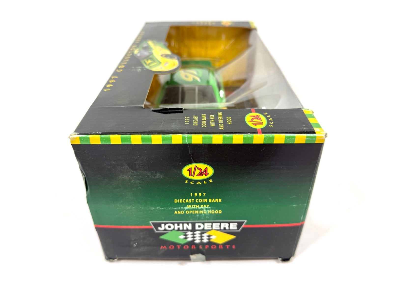 Motor Sports 1:24 Diecast John Deere 1997 NASCAR Coin Bank Green Die Cast4