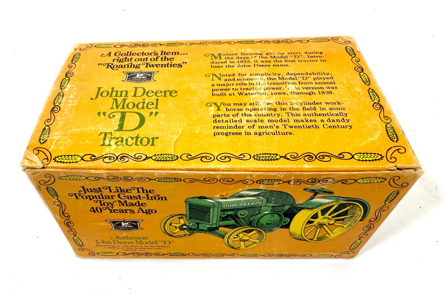 ERTL John Deere 1923 Model "D" Tractor #500 Toy 1/16 Die Cast Metal Farm U.S.A.0
