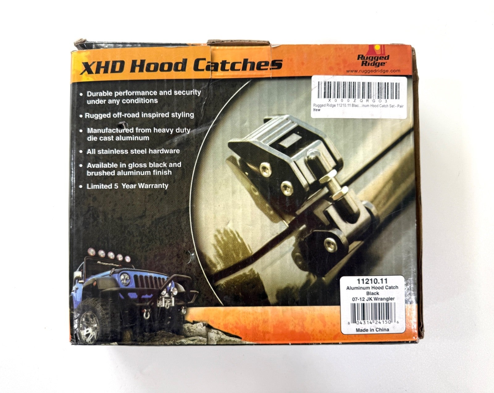 Rugged Ridge | Hood Catch Kit, Black | 11210.11 | Fits 2007-2018 Jeep0