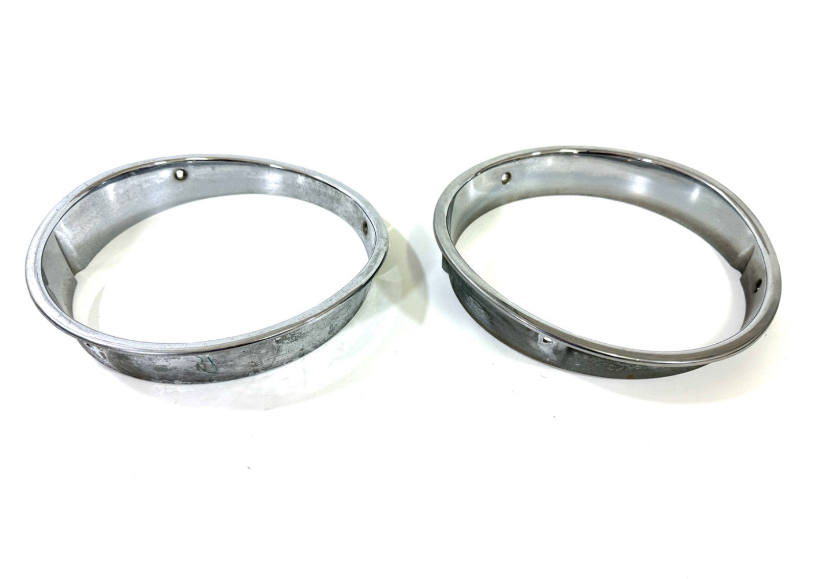 Jeep Wrangler TJ 1997-2006 OEM Chrome RH and LH Headlight Trim Rings Bezels4
