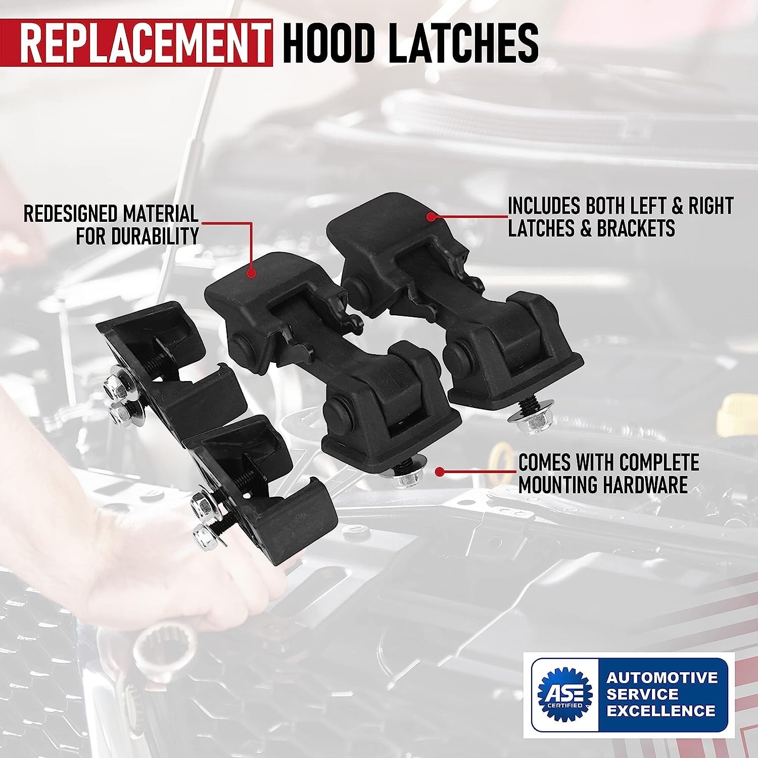 Jeep Hood Latches 76636AD for 1997-2006 Jeep Wrangler3