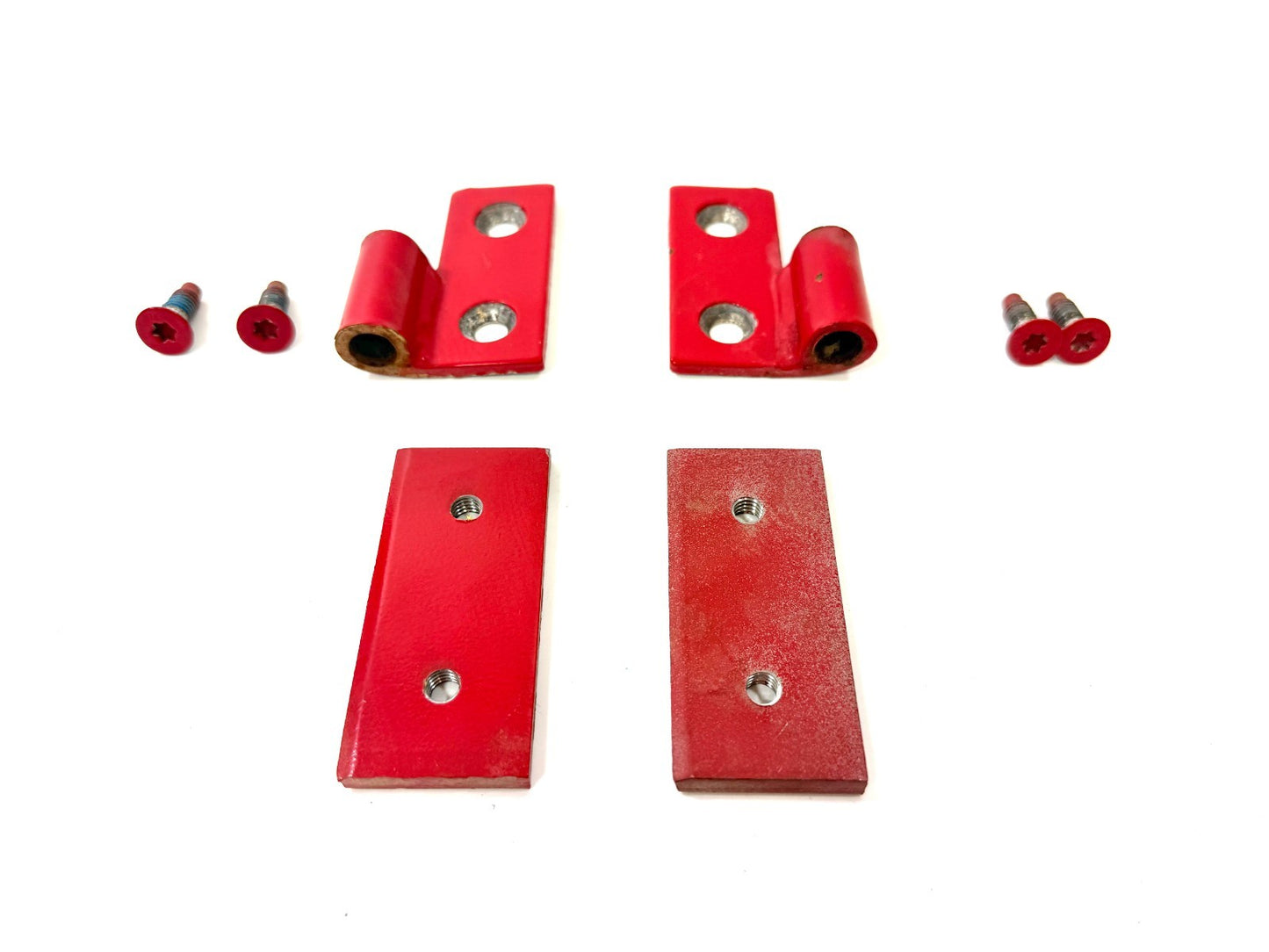 Jeep TJ Wrangler OEM Lower Door Hinges FLAME RED (PR4) 97- 06 with Screws1
