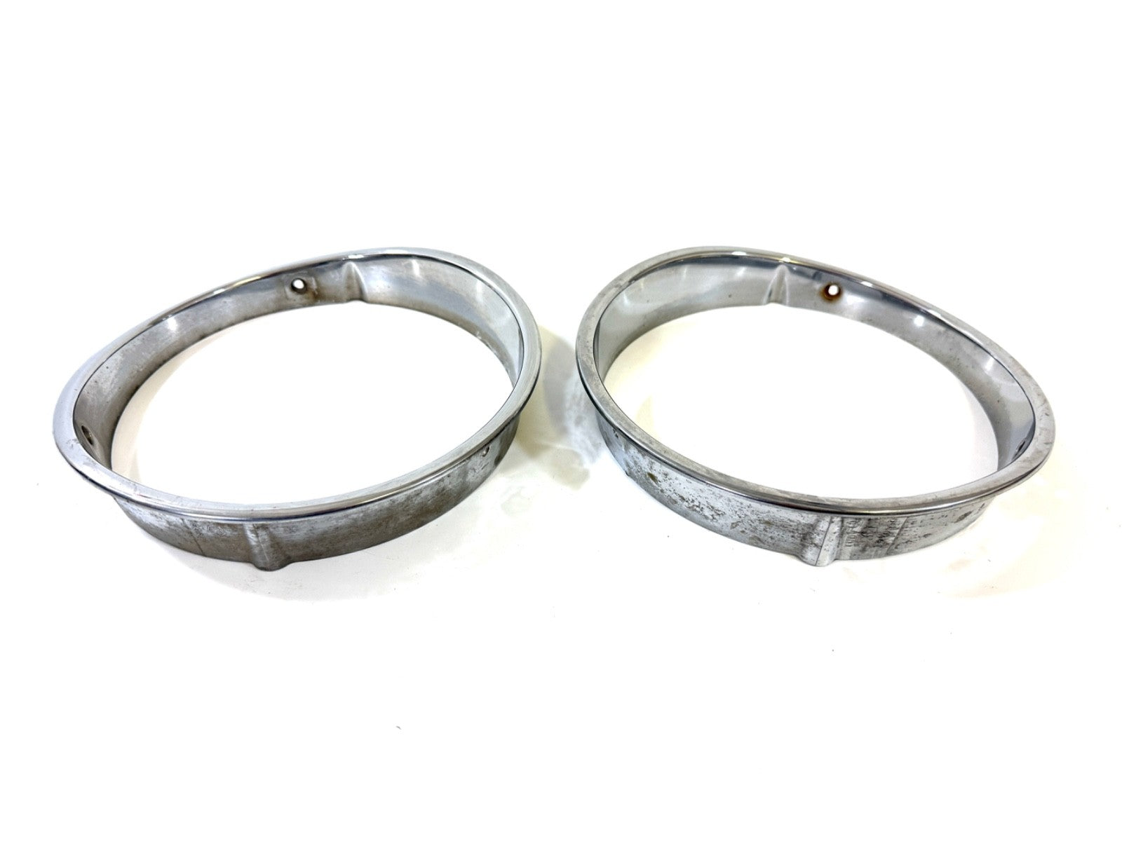 Jeep Wrangler TJ 1997-2006 OEM Chrome RH and LH Headlight Trim Rings Bezels3