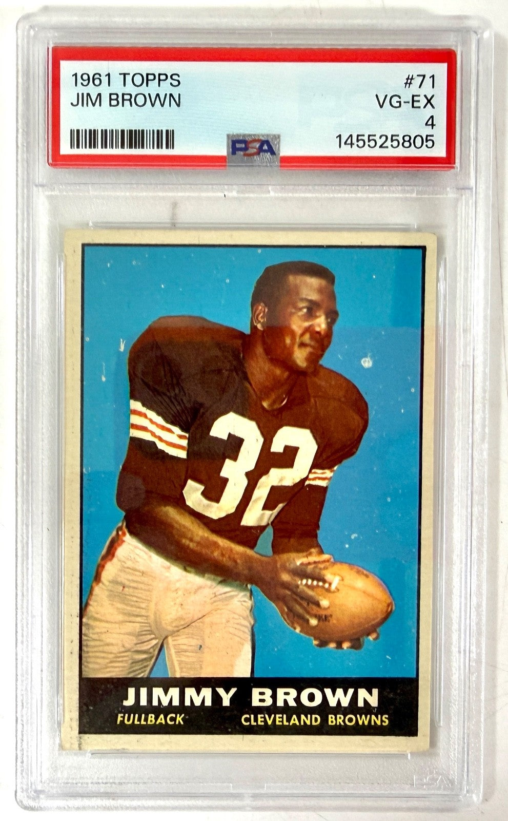 1961 Topps Set-Break # 71 Jim Brown PSA 4 VG-EX0