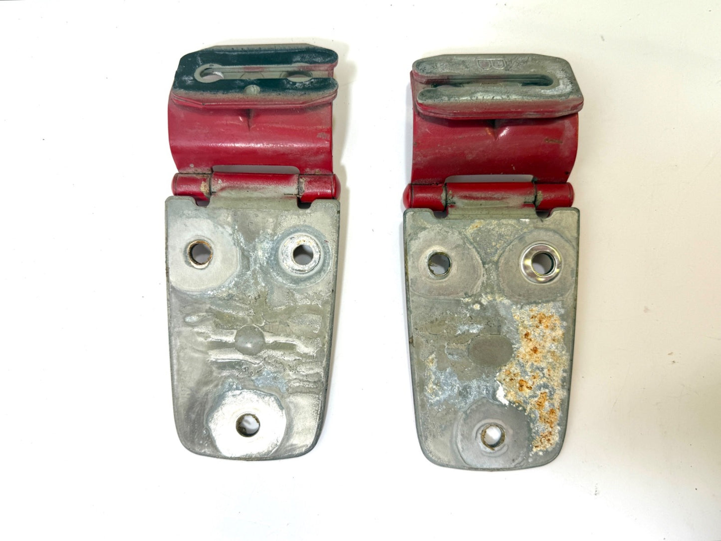 97-06 FLAME RED PYR  Hood Hinges Factory Pair  Jeep TJ Wrangler includes Bolts2