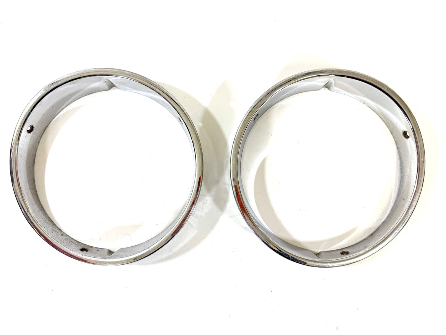 Jeep Wrangler TJ 1997-2006 OEM Chrome RH and LH Headlight Trim Rings Bezels0
