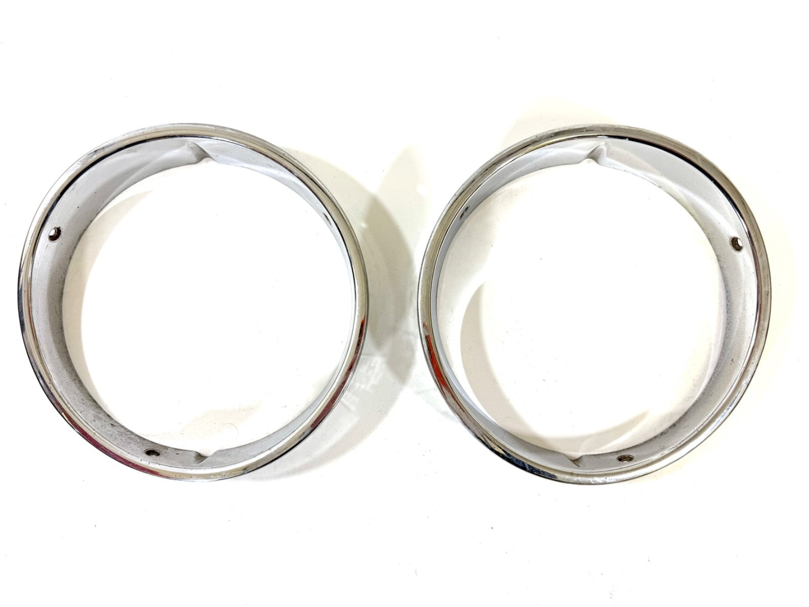 Jeep Wrangler TJ 1997-2006 OEM Chrome RH and LH Headlight Trim Rings Bezels0