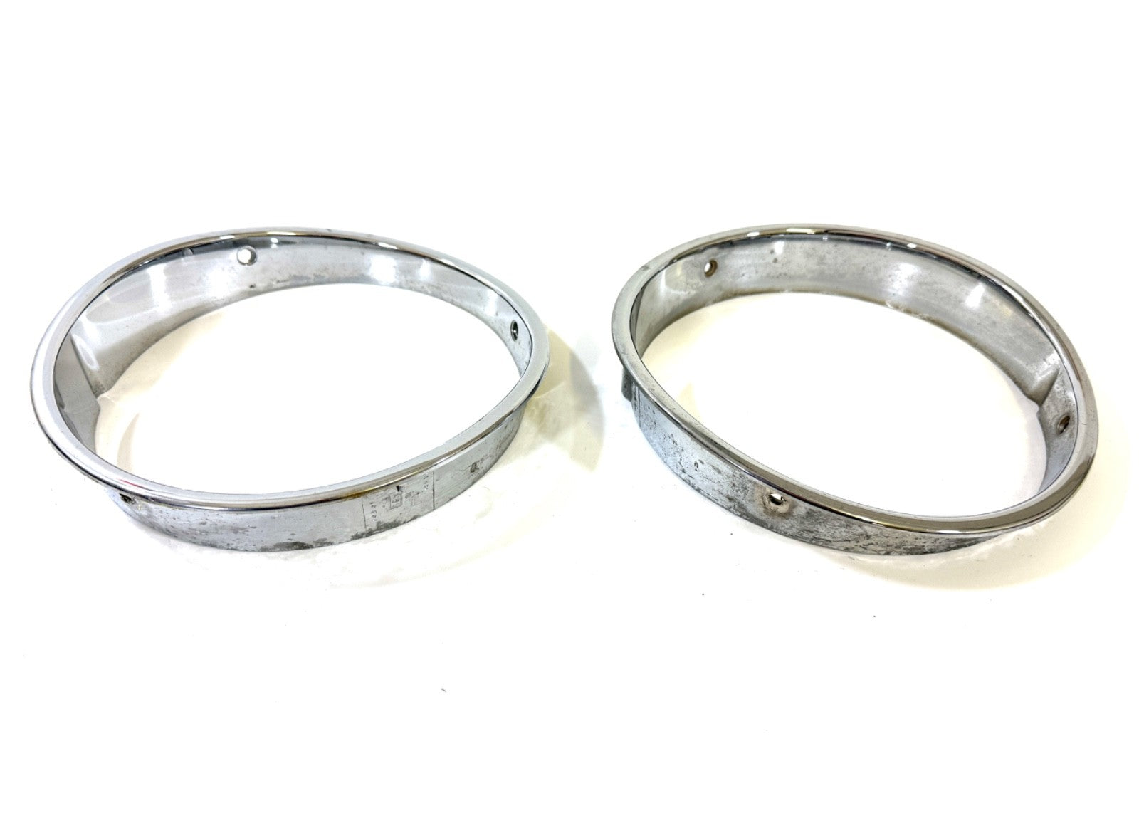 Jeep Wrangler TJ 1997-2006 OEM Chrome RH and LH Headlight Trim Rings Bezels4