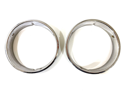 Jeep Wrangler TJ 1997-2006 OEM Chrome RH and LH Headlight Trim Rings Bezels0
