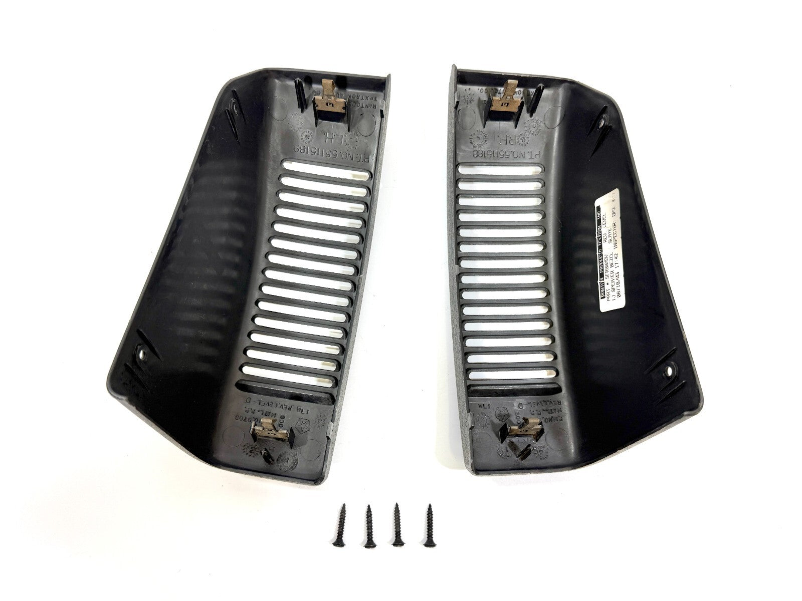Jeep TJ Wrangler OEM Dash Speaker Grill Trim Panel Pair Black-Slate 1997-20061
