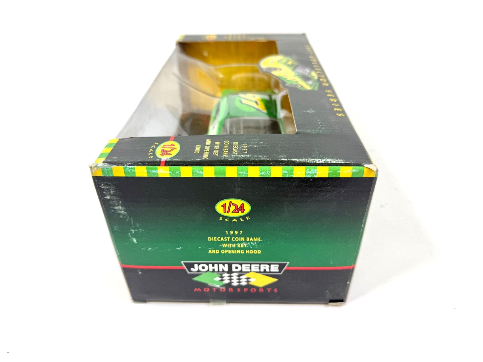 Motor Sports 1:24 Diecast John Deere 1997 NASCAR Coin Bank Green Die Cast2