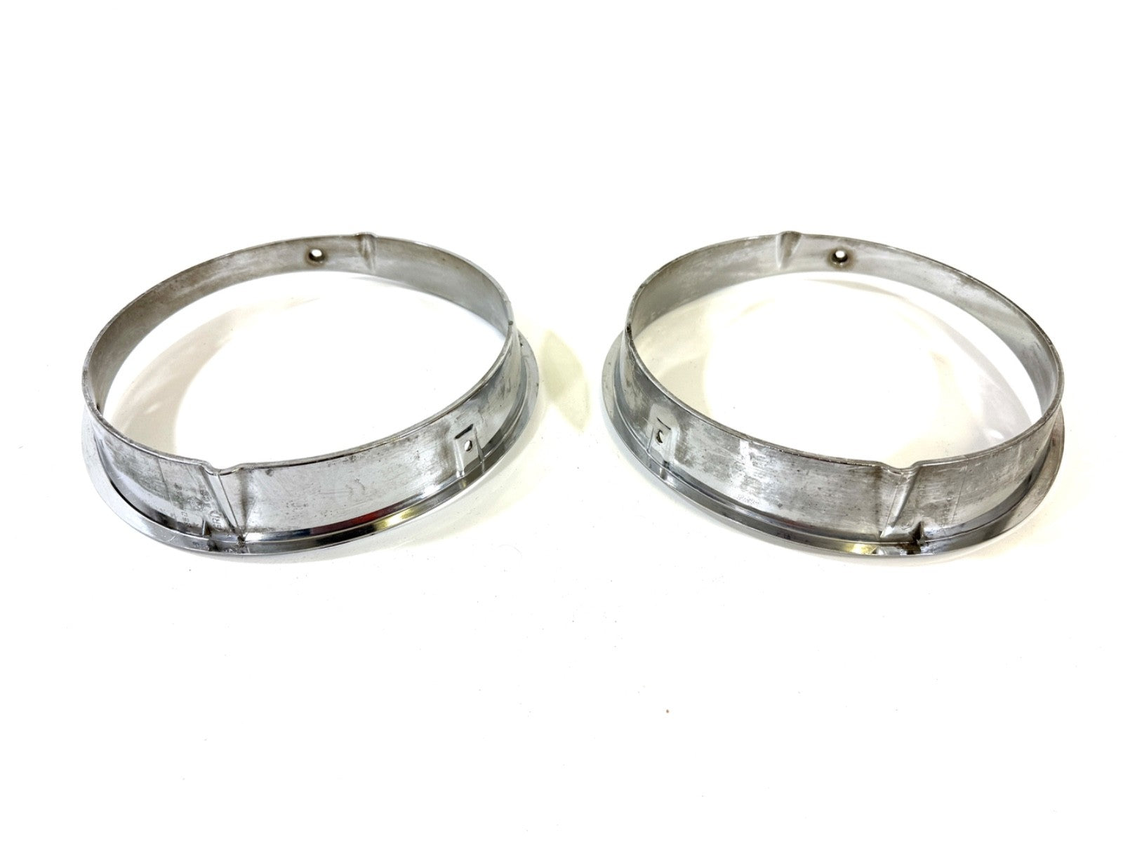Jeep Wrangler TJ 1997-2006 OEM Chrome RH and LH Headlight Trim Rings Bezels6