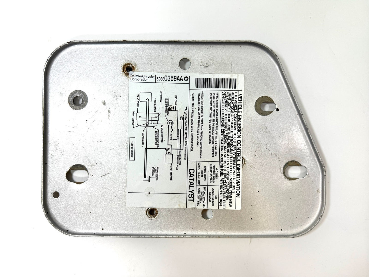 Jeep Wrangler TJ 97-06 Fender Tray ABS Mount Support Plate Driver Side0