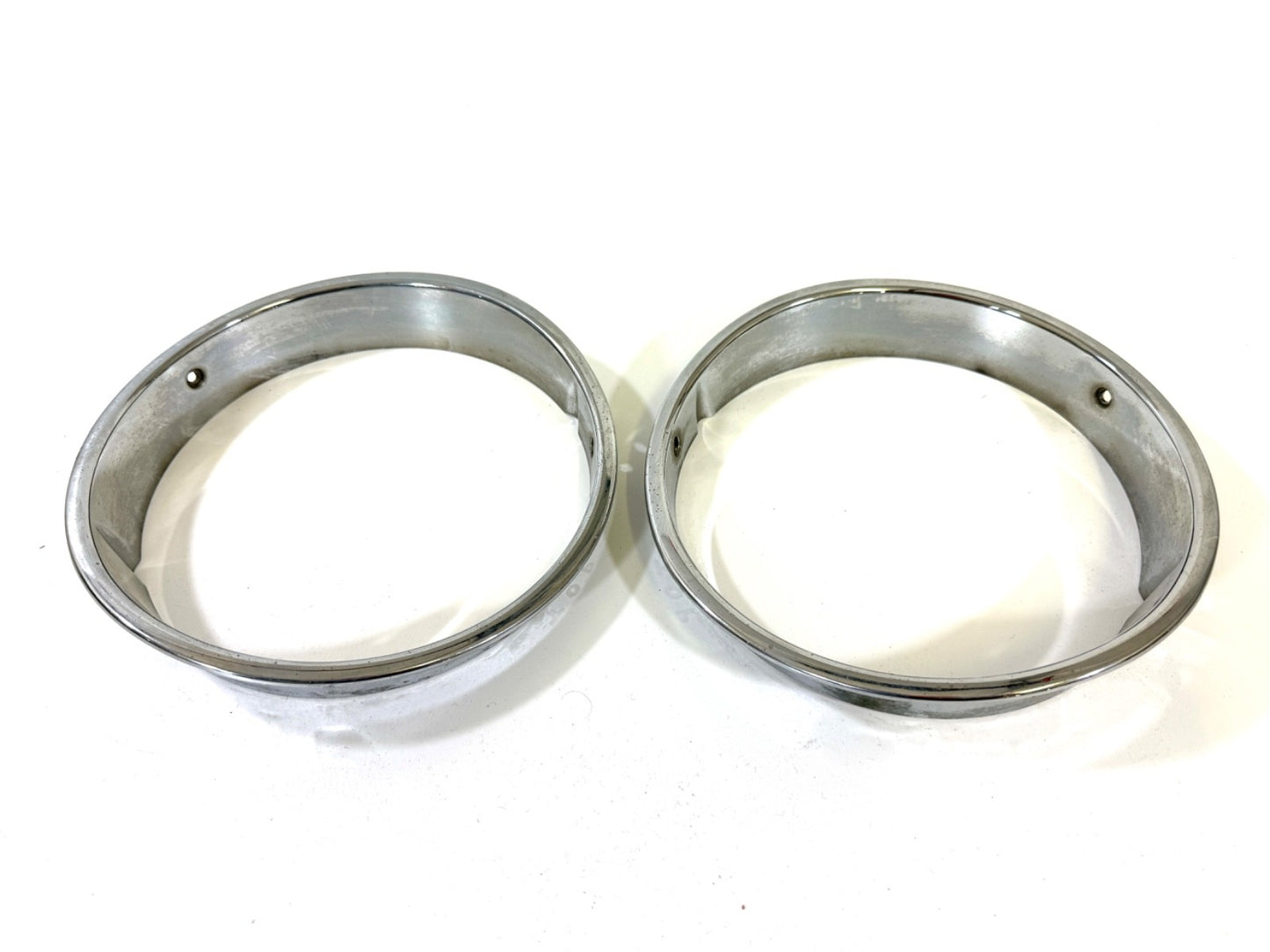 Jeep Wrangler TJ 1997-2006 OEM Chrome RH and LH Headlight Trim Rings Bezels3