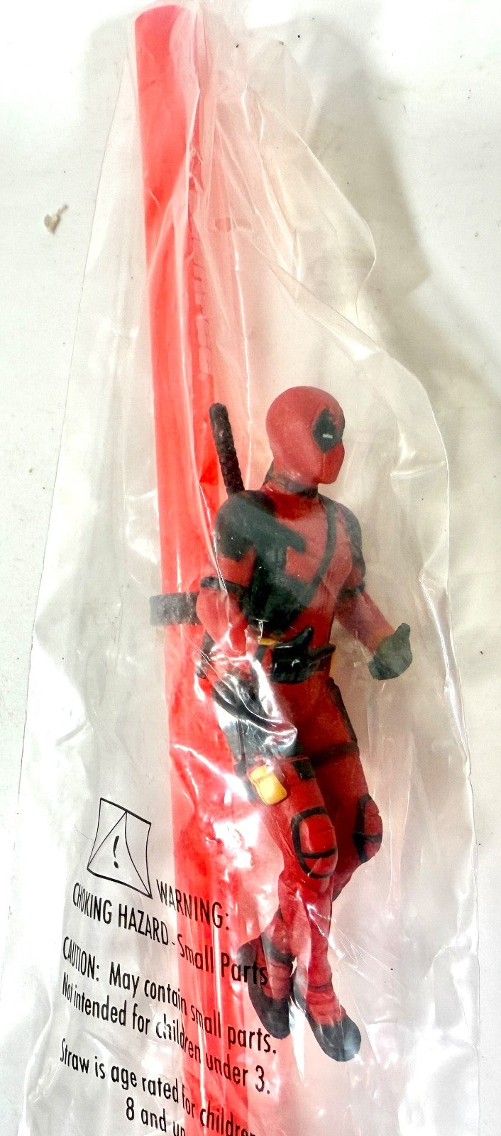 Marvel Deadpool Figure on Slurpee 7-Eleven 12" Red Straw1