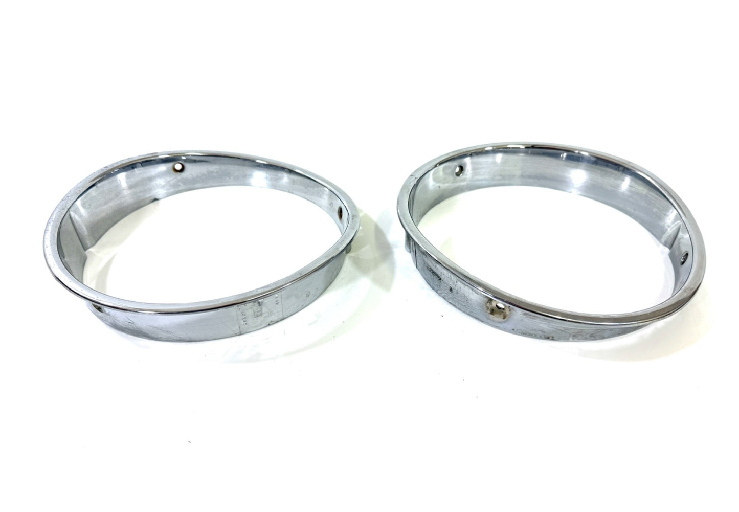Jeep Wrangler TJ 1997-2006 OEM Chrome RH and LH Headlight Trim Rings Bezels4