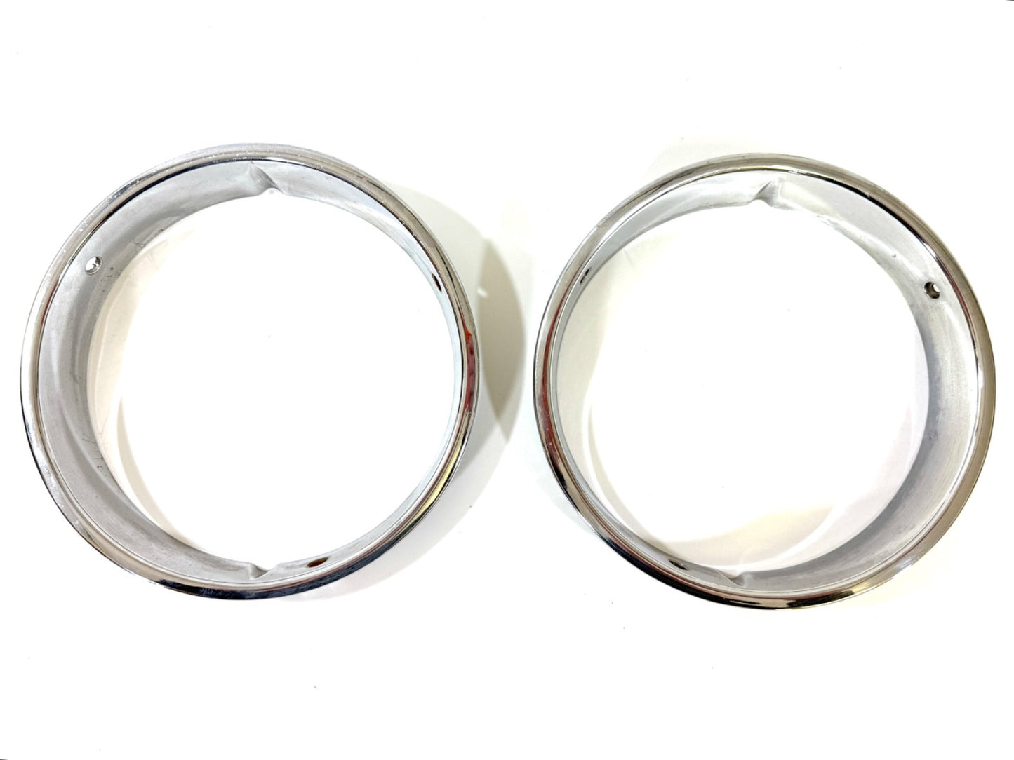 Jeep Wrangler TJ 1997-2006 OEM Chrome RH and LH Headlight Trim Rings Bezels0