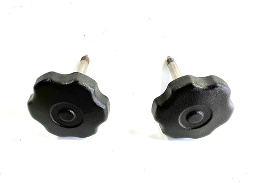 97-06 JEEP WRANGLER TJ SOFT TOP DOOR SURROUND KNOB Set 2 Knobs & Bracket Bolts0