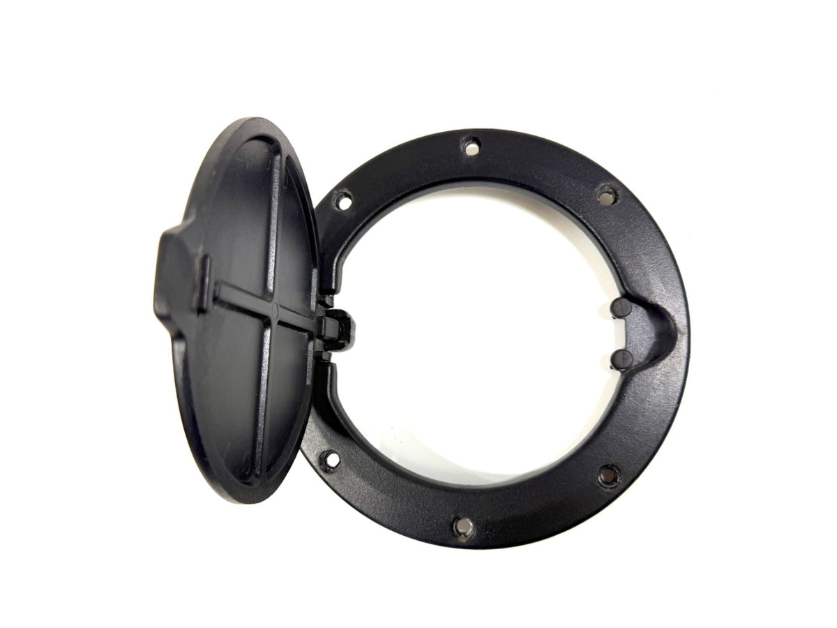 Jeep Wrangler TJ Fuel Filler Neck Bezel and Stainless Locking Door2