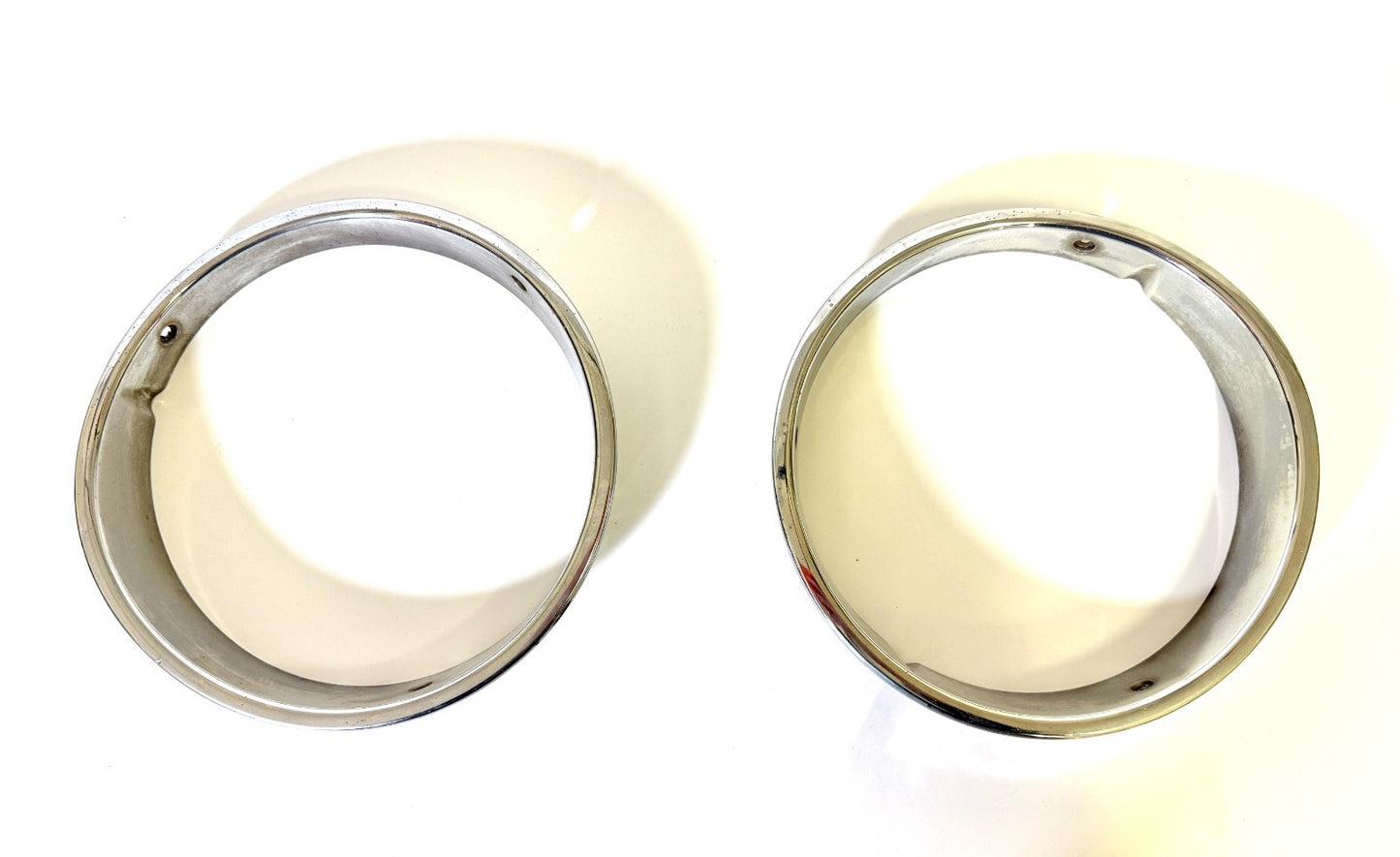 Jeep Wrangler TJ 1997-2006 OEM Chrome RH and LH Headlight Trim Rings Bezels0