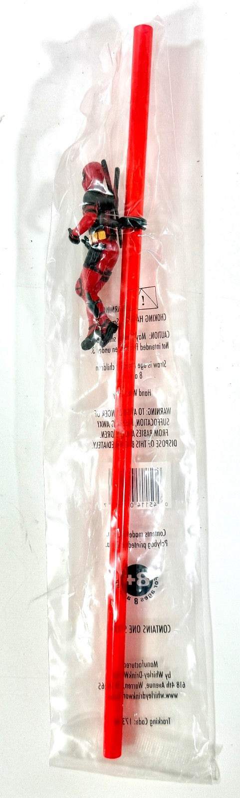 Marvel Deadpool Figure on Slurpee 7-Eleven 12" Red Straw2
