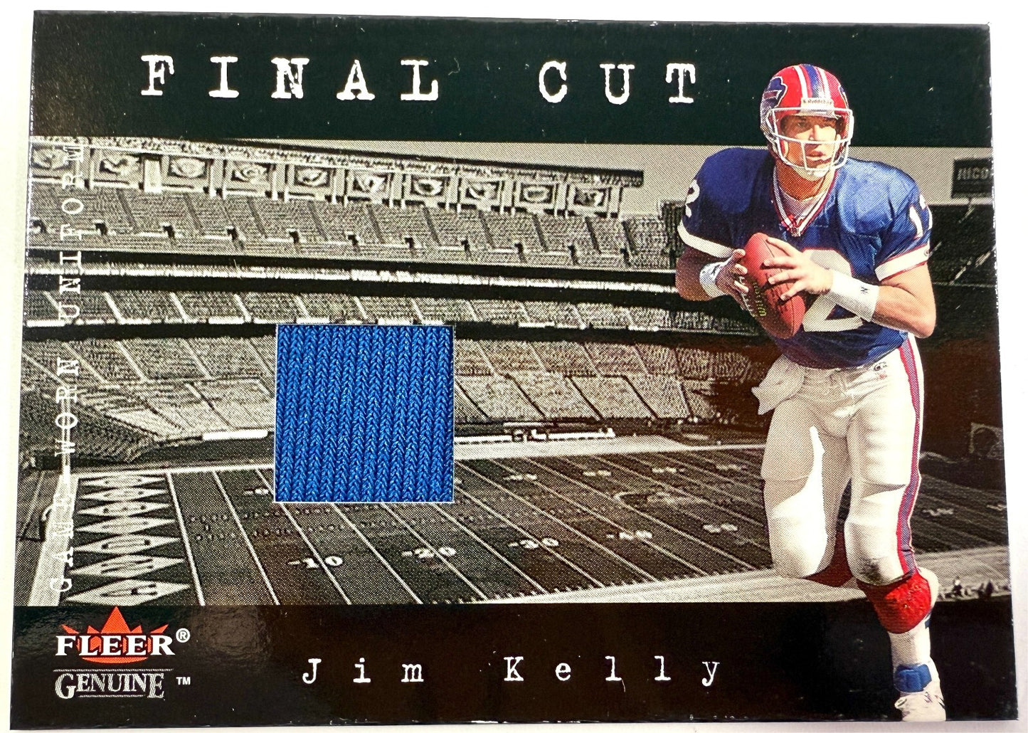2001 Fleer Genuine Final Cut Jerseys Jim Kelly HOF0