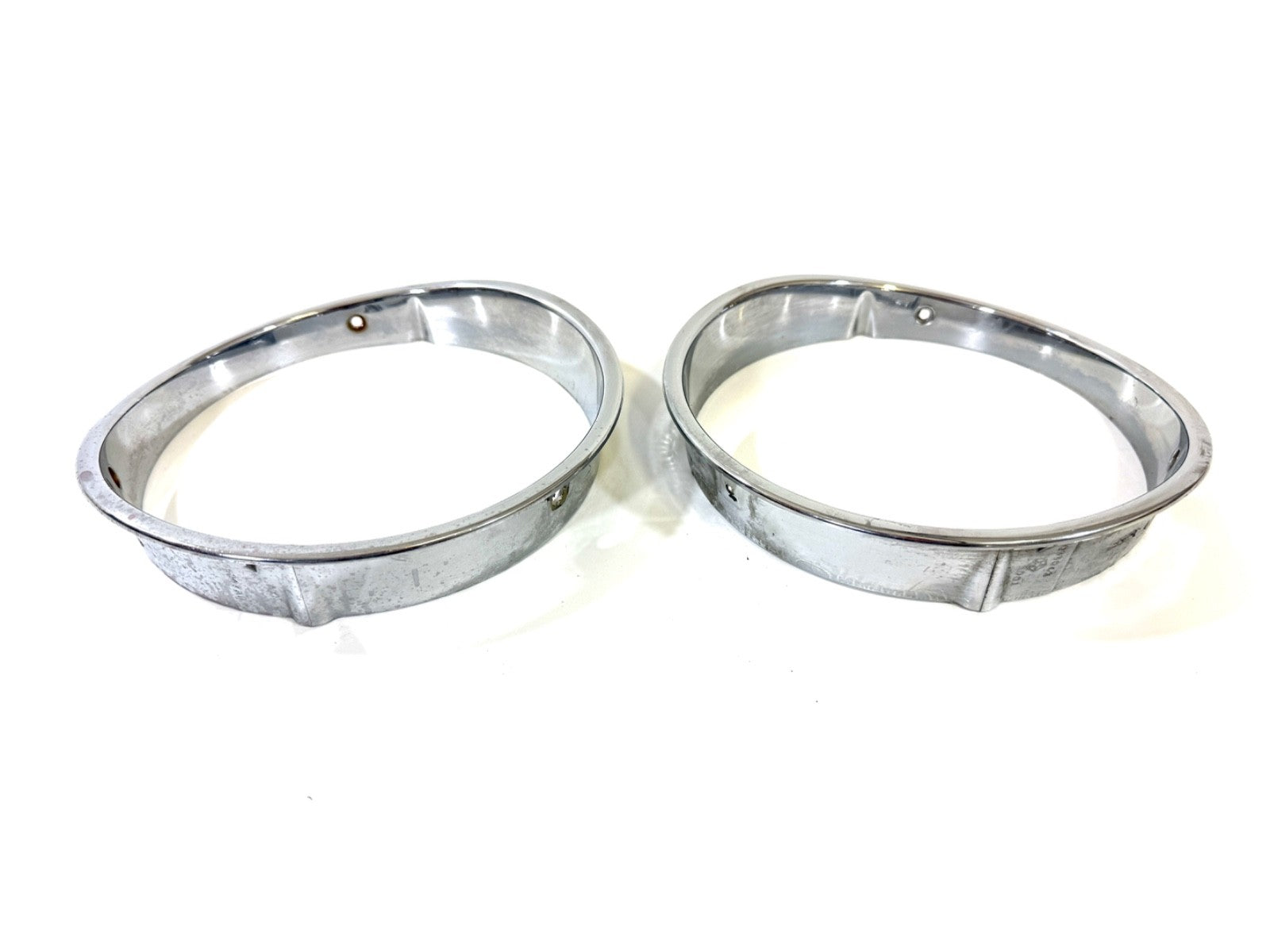 Jeep Wrangler TJ 1997-2006 OEM Chrome RH and LH Headlight Trim Rings Bezels3