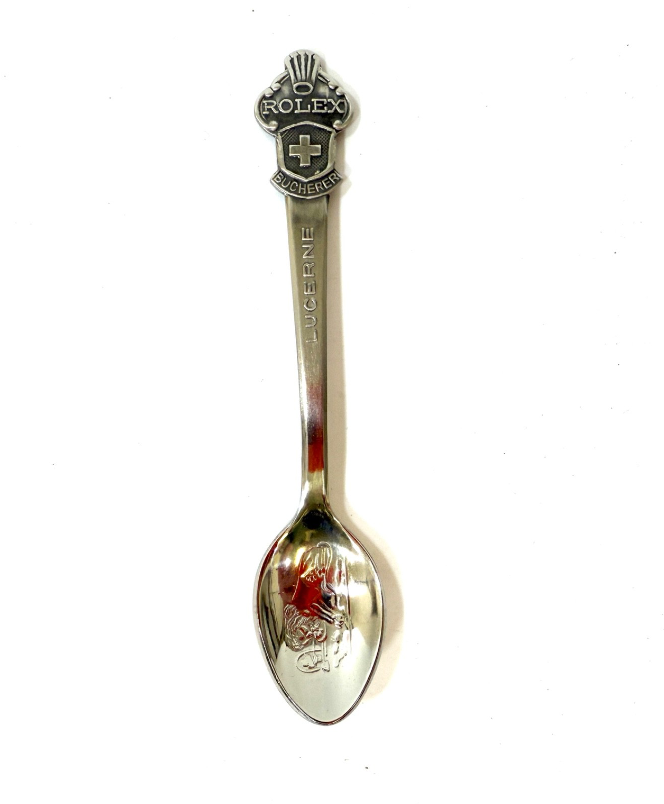 Vintage Souvenir Rolex Spoon Bucherer of Lucerne Switzerland0