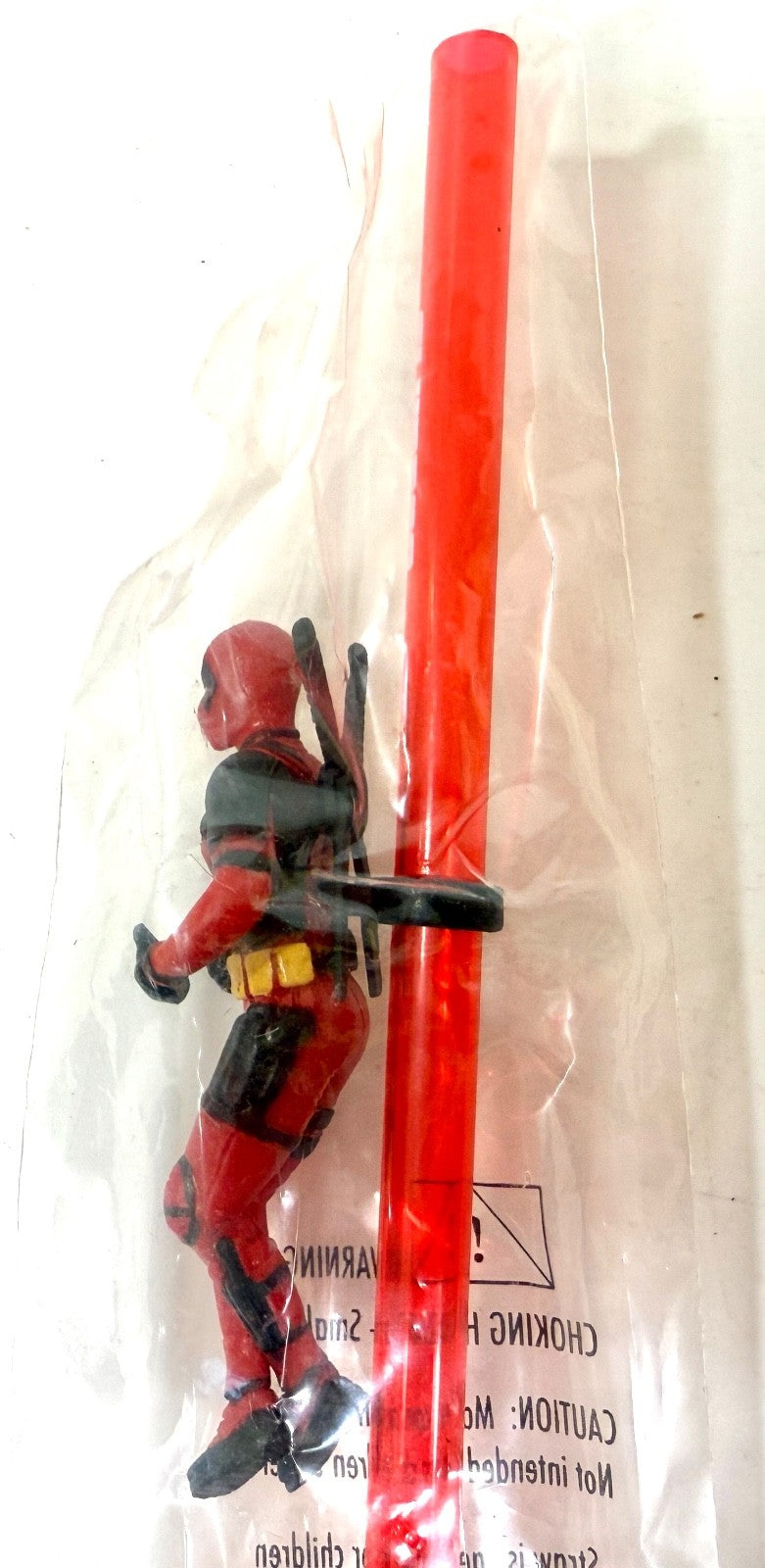 Marvel Deadpool Figure on Slurpee 7-Eleven 12" Red Straw3