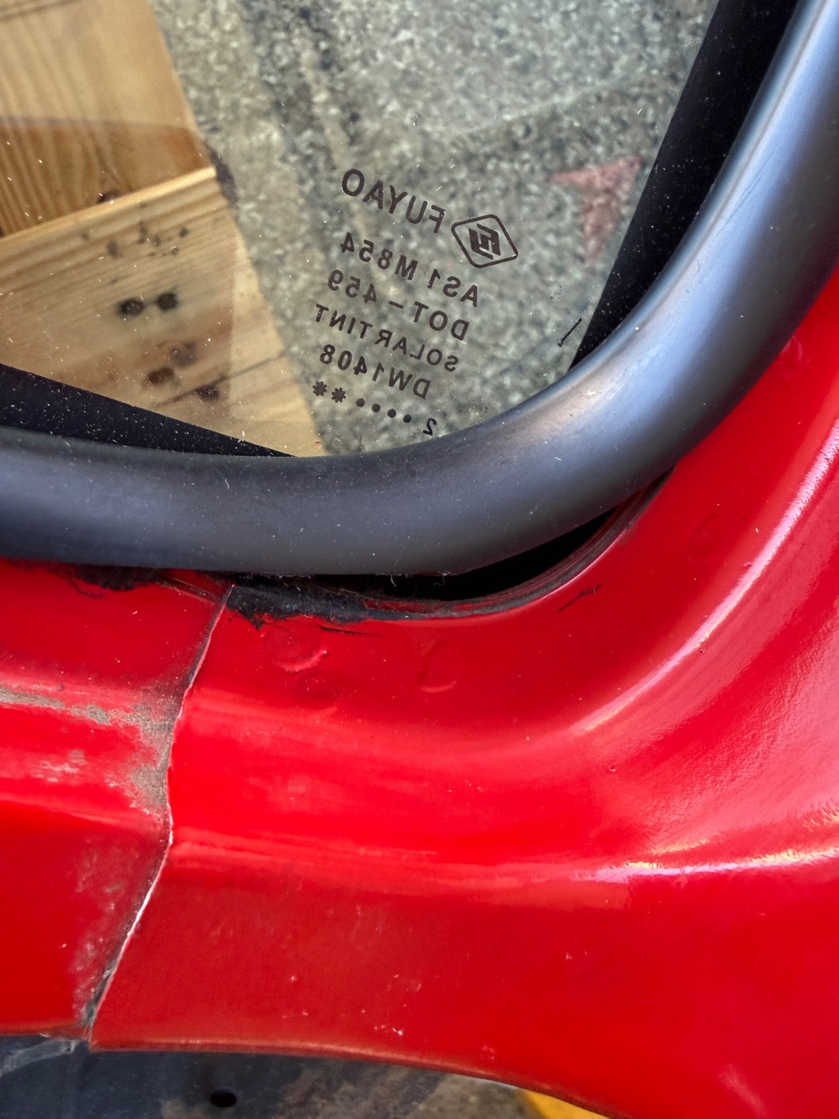 Windshield Frame Panel FLAME RED PR4 with Free Glass 03-06 Jeep TJ Wrangler11