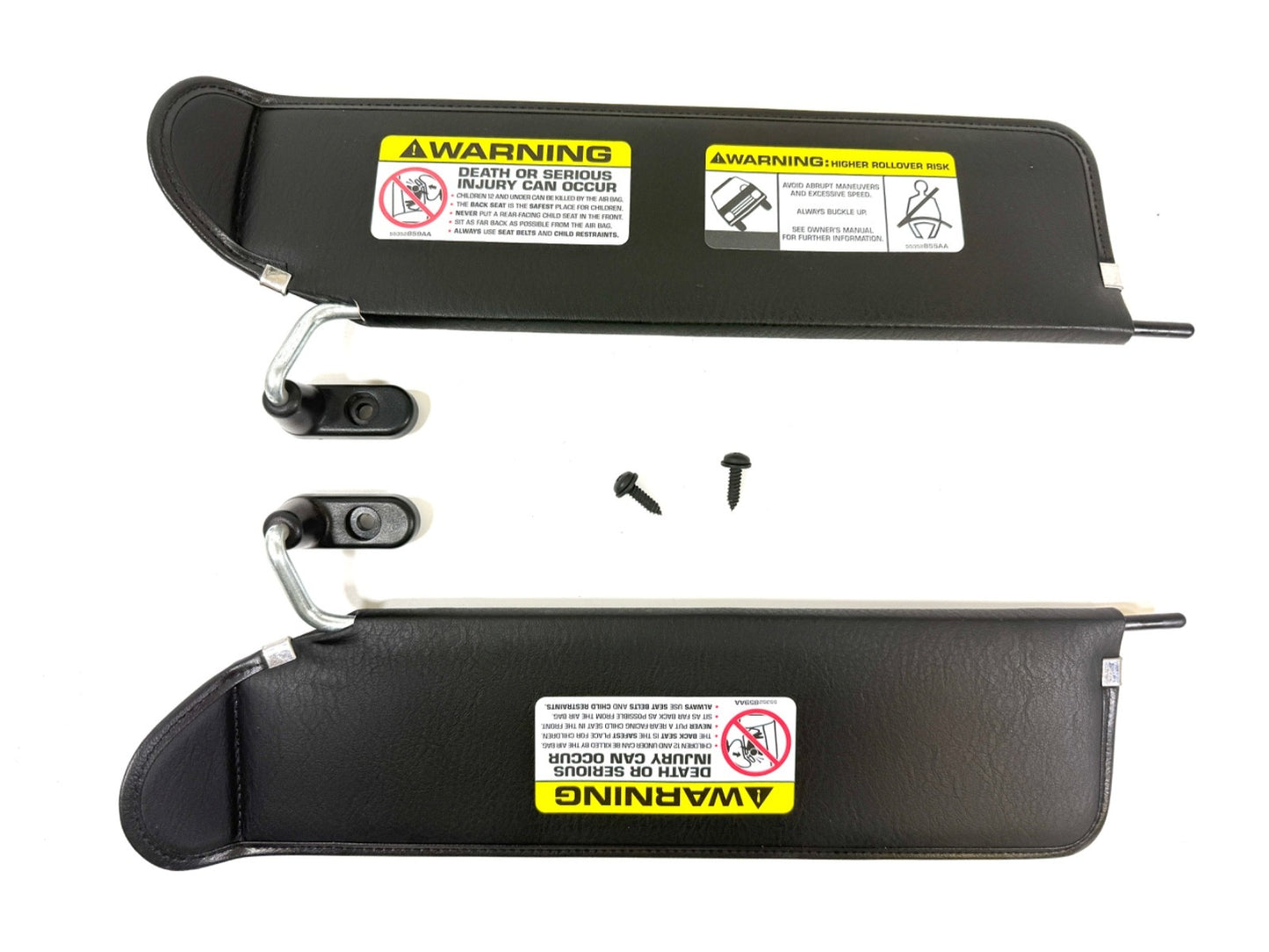 2003-2006 Jeep Wrangler TJ  Driver Left & Passenger Right Sun Visor Set Pair OEM0