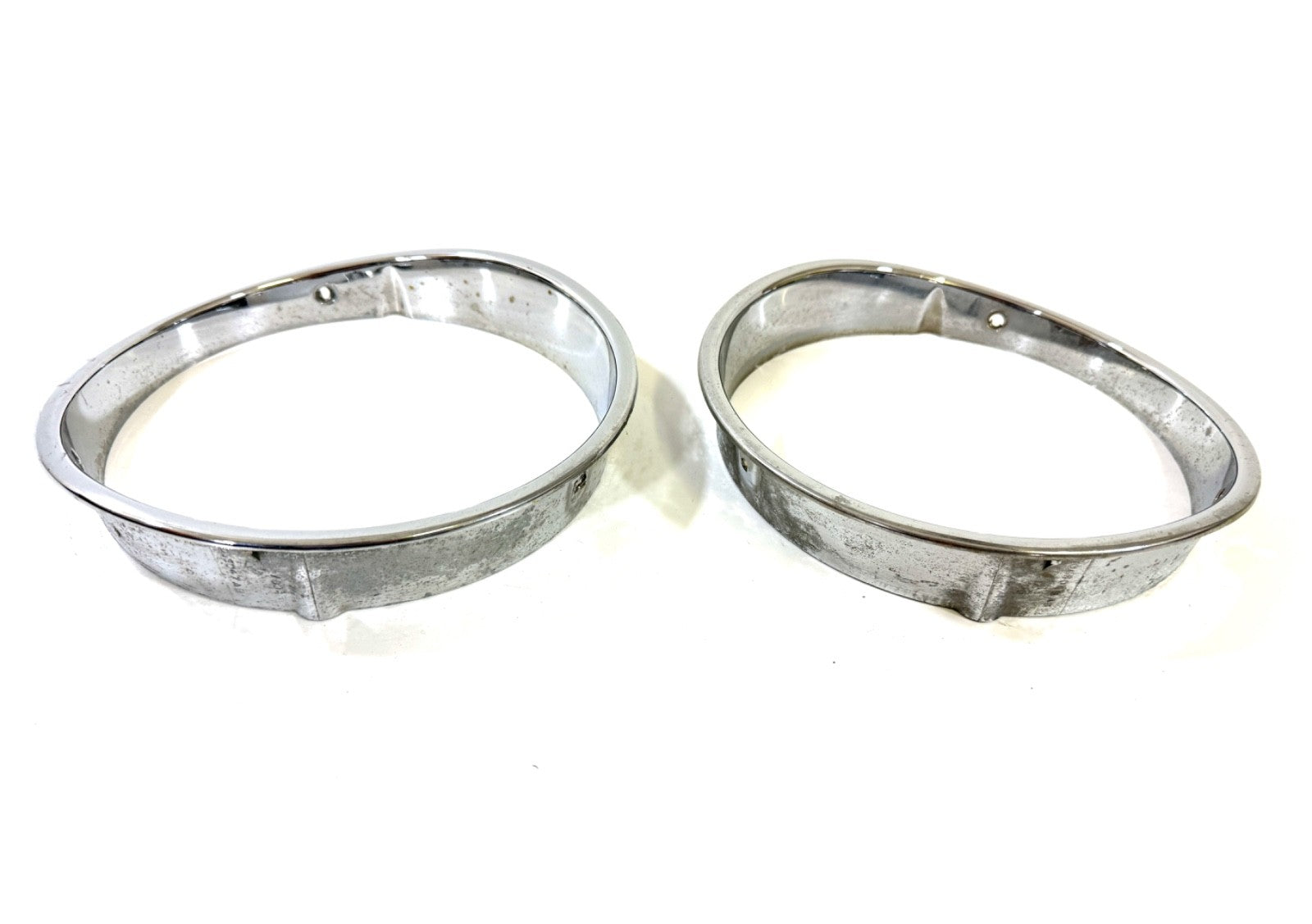 Jeep Wrangler TJ 1997-2006 OEM Chrome RH and LH Headlight Trim Rings Bezels3