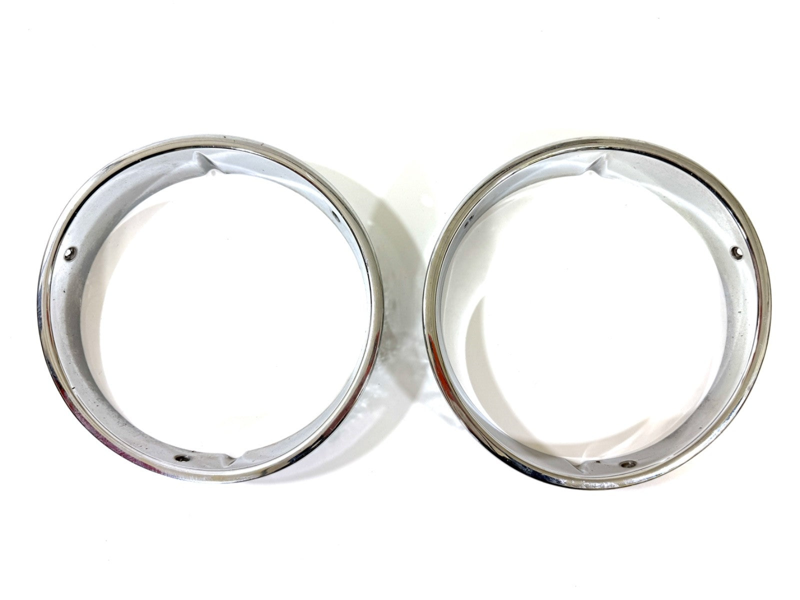 Jeep Wrangler TJ 1997-2006 OEM Chrome RH and LH Headlight Trim Rings Bezels0