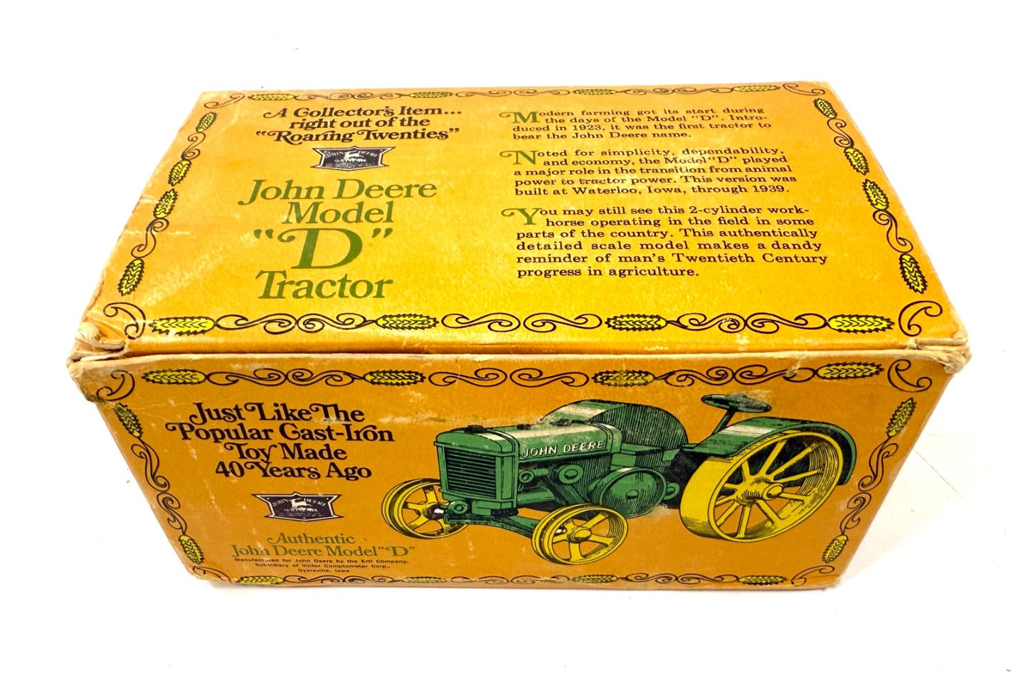 ERTL John Deere 1923 Model "D" Tractor #500 Toy 1/16 Die Cast Metal Farm U.S.A.1