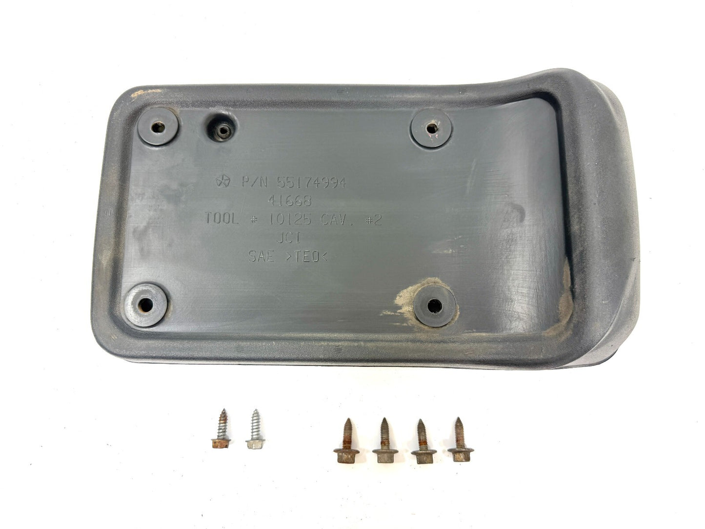 Jeep Wrangler TJ 1997-06 OEM Rear License Plate Bracket Holder Mount w/Hardware1