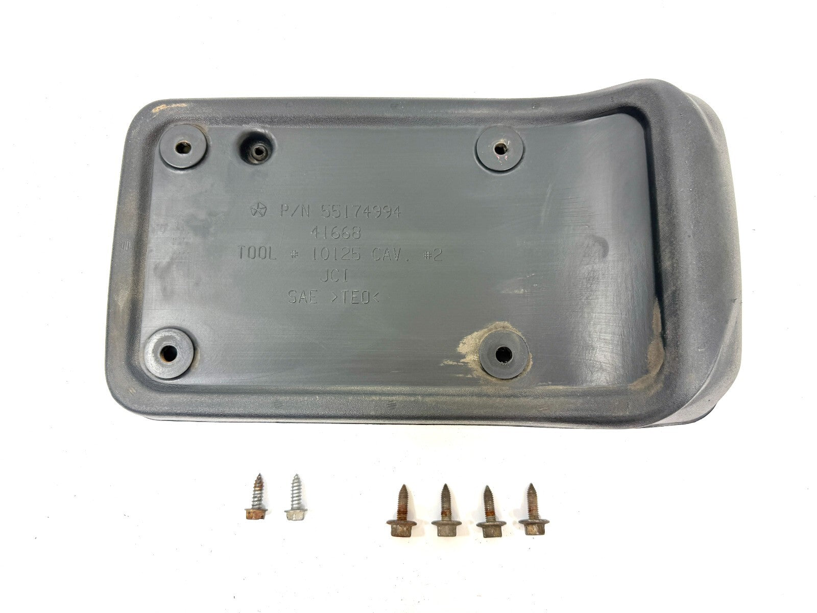 Jeep Wrangler TJ 1997-06 OEM Rear License Plate Bracket Holder Mount w/Hardware1