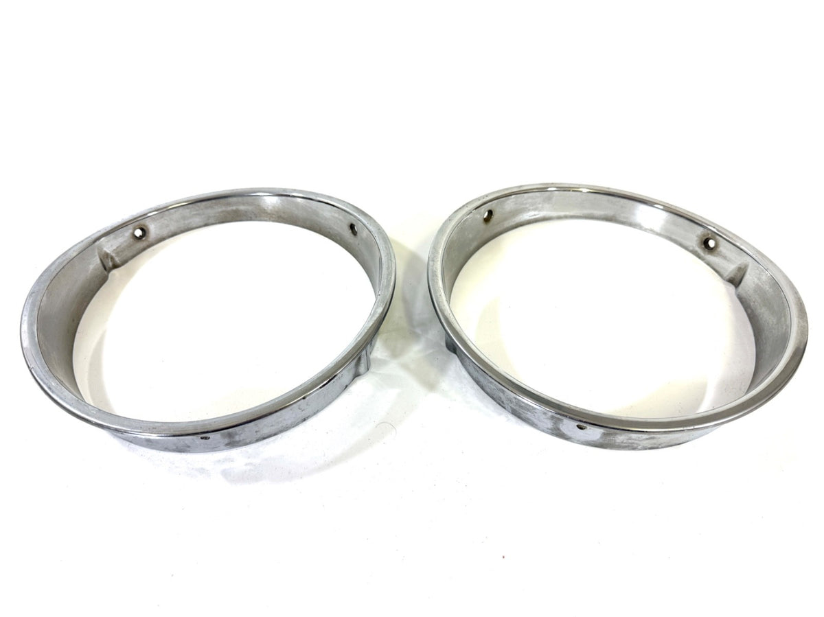 Jeep Wrangler TJ 1997-2006 OEM Chrome RH and LH Headlight Trim Rings Bezels2