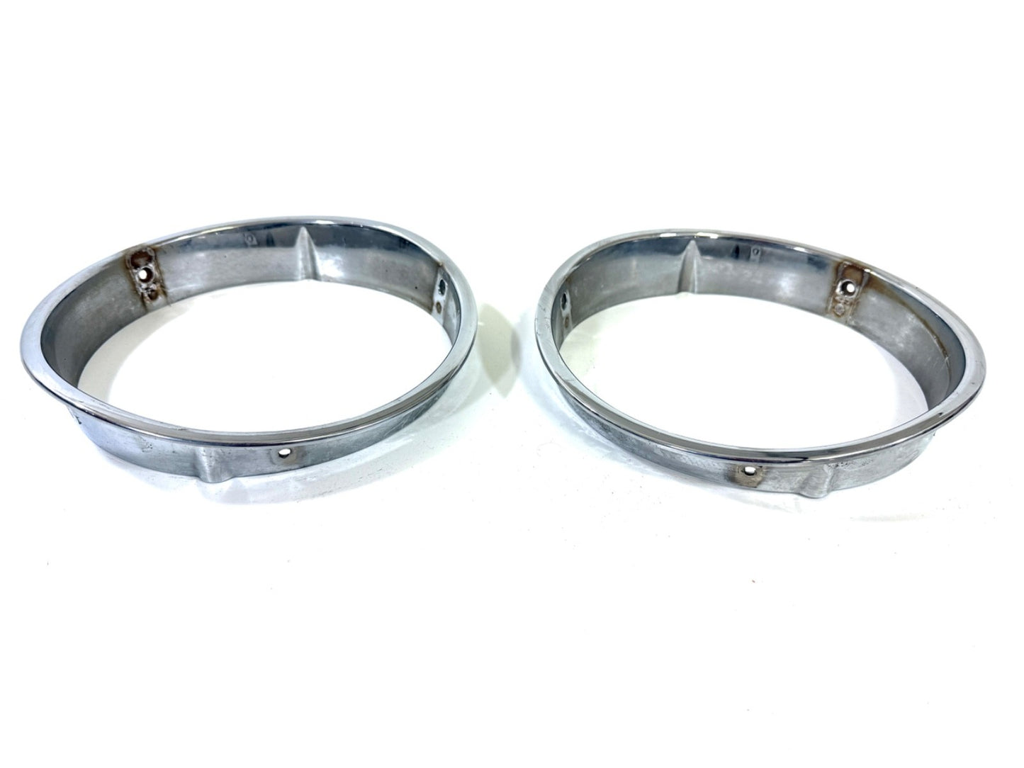 Jeep Wrangler TJ 1997-2006 OEM Chrome RH and LH Headlight Trim Rings Bezels3