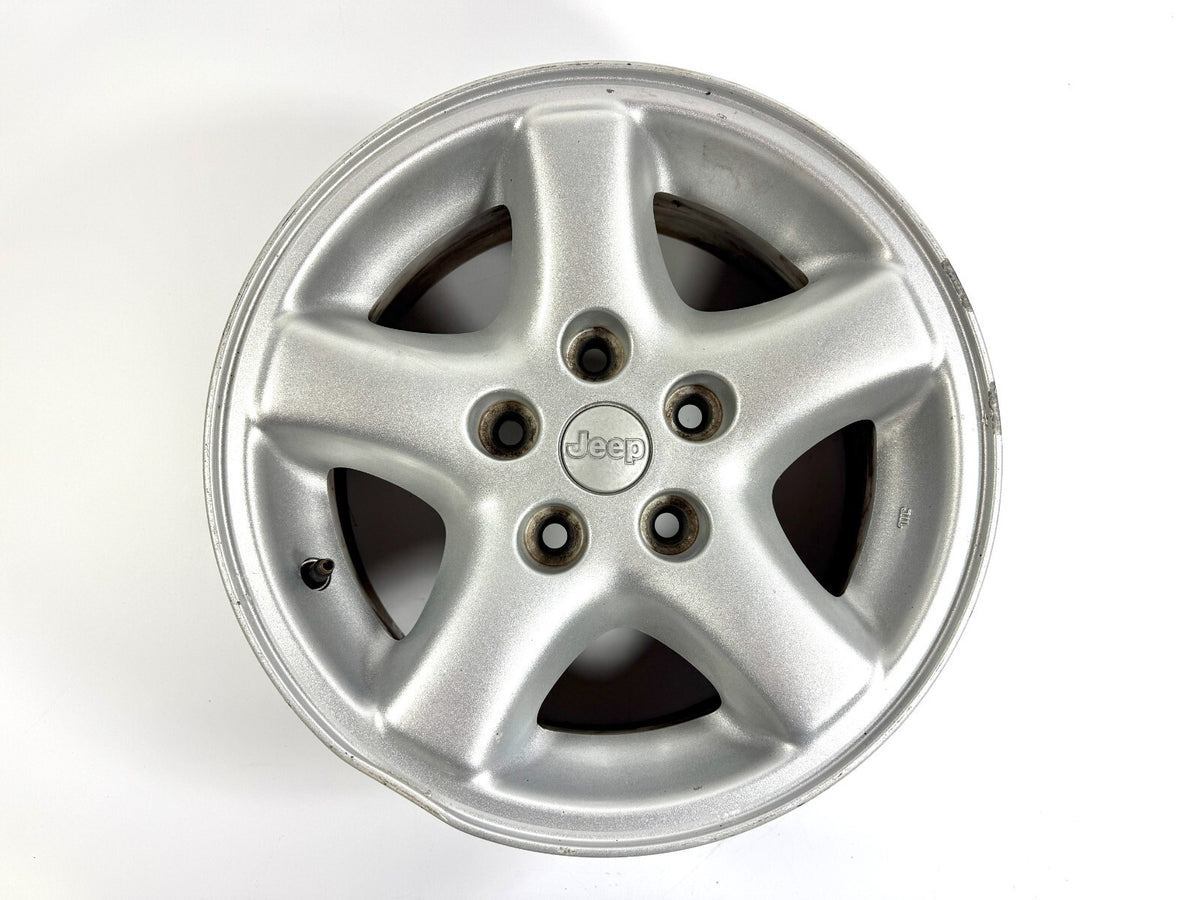 Jeep Wrangler TJ Cherokee XJ ZJ OEM 5 Spoke Flat Aluminum Wheel Rim 15x7 5x4.50