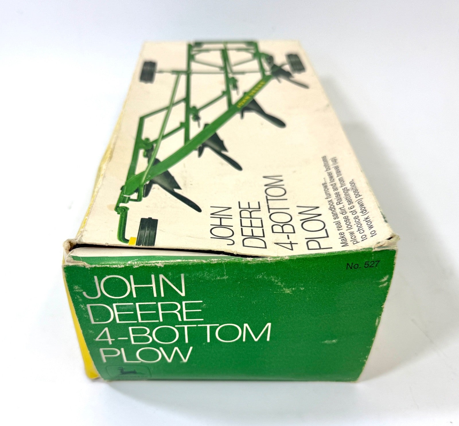 1/16 Vintage 1970's Original Ertl #527 John Deere Toy 4-Bottom Plow In Box4