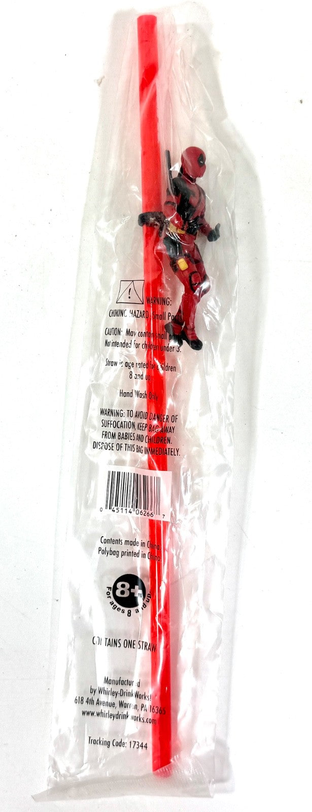 Marvel Deadpool Figure on Slurpee 7-Eleven 12" Red Straw0