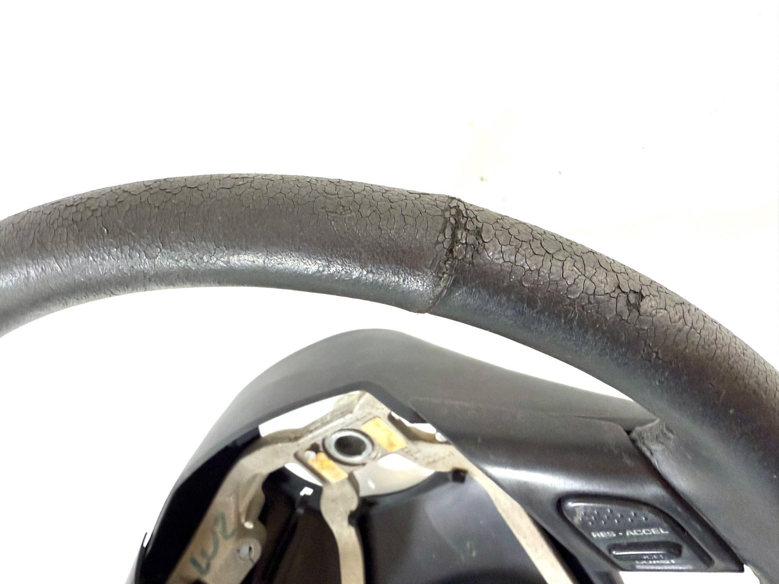 2003-2006 Jeep Wrangler TJ OEM Steering Wheel Black Leather 5JG621X9AB5