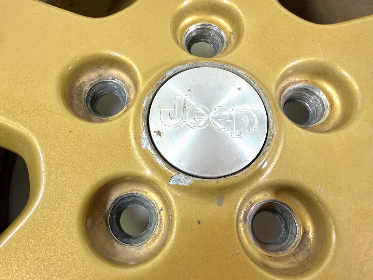 15" Jeep Wrangler Golden Eagle Wheel Rim Factory OEM 2003-2006 Machined Lip Gold1