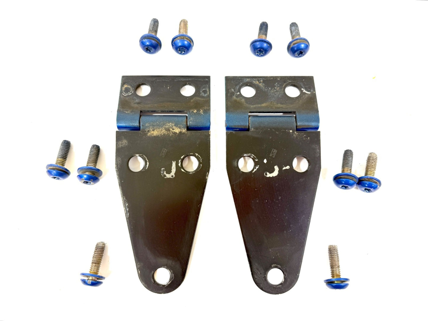 Jeep Wrangler YJ CJ 72-95 OEM Hood Hinges Hinge Set BLUE with Bolts2